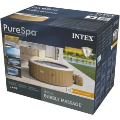 Intex boblebad med massagefunktion PureSpa 216x71 cm 6-personers rund