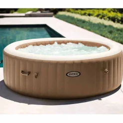 Intex boblebad med massagefunktion PureSpa 216x71 cm 6-personers rund