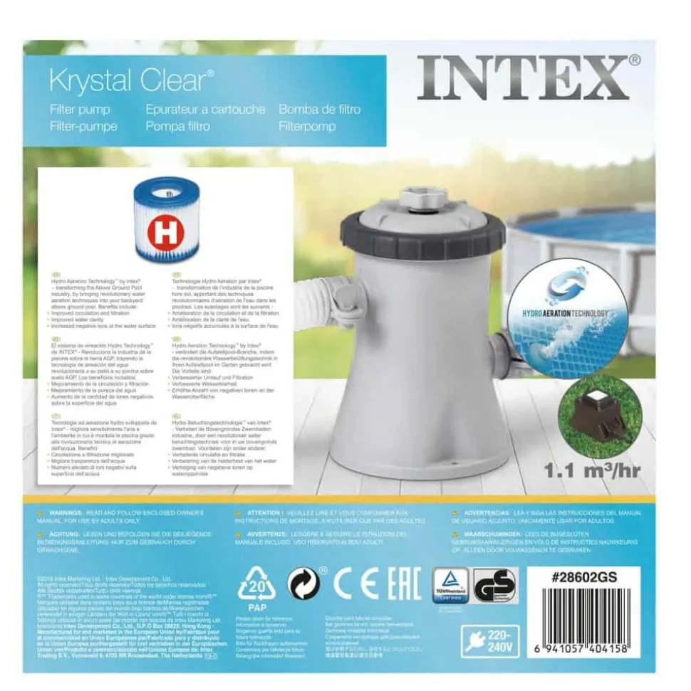 Intex filterpumpe 1250 l/t. 28602GS