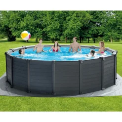INTEX fritstående swimmingpool Graphite Gray Panel 478x124 cm