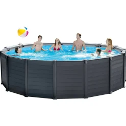 INTEX fritstående swimmingpool Graphite Gray Panel 478x124 cm