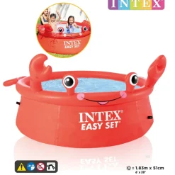 INTEX Happy Crab oppusteligt badebassin Easy Set 183x51 cm