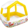 Intex oppusteligt bassin med solskærm 157x157x122 cm