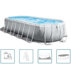 Intex Prism Frame swimmingpoolsæt 610x305x122 cm oval 26798GN