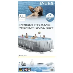 Intex Prism Frame swimmingpoolsæt 610x305x122 cm oval 26798GN