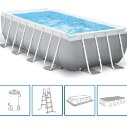 Intex Prism Frame swimmingpool 488x244x107 cm rektangulær 26792GN