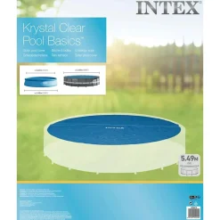 Intex solopvarmet poolovertræk 538 cm polyethylen blå