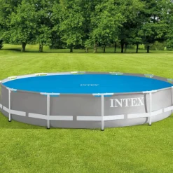 Intex solopvarmet poolovertræk 348 cm polyethylen blå