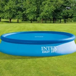 Intex solopvarmet poolovertræk 348 cm polyethylen blå