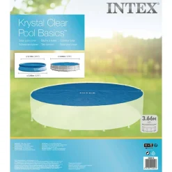 Intex solopvarmet poolovertræk 348 cm polyethylen blå