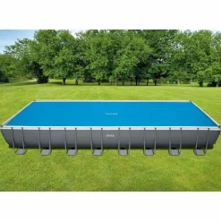 Intex solopvarmet poolovertræk 960x466 cm polyethylen blå