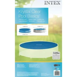 Intex solopvarmet poolovertræk 290 cm polyethylen blå