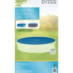 Intex solopvarmet poolovertræk 470 cm polyethylen blå