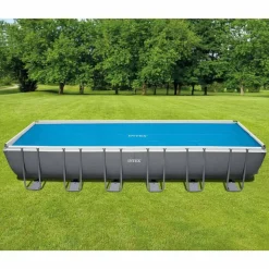 Intex solopvarmet poolovertræk 716x346 cm polyethylen blå