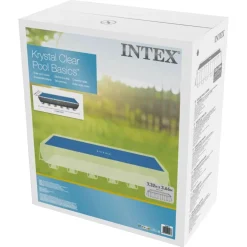 Intex solopvarmet poolovertræk 716x346 cm polyethylen blå