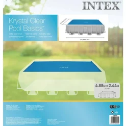 Intex solopvarmet poolovertræk 476x234 cm polyethylen blå