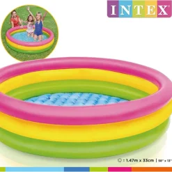 Intex Sunset oppusteligt badebassin 147x33 cm 3 ringe