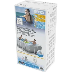 Intex swimmingpoolsæt Prism Frame rektangulær 300 x 175 x 80 cm