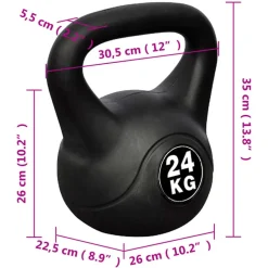 Kettlebell plast hus 24 kg