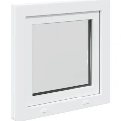 Kældervindue RISOR Hvid 60 x 60 cm PVC og glas