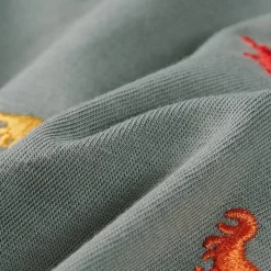 Kortærmet T-shirt til børn str. 104 kakifarvet