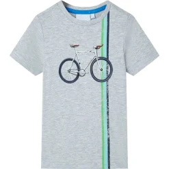 Kortærmet T-shirt til børn str. 140 grå
