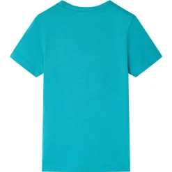 Kortærmet T-shirt til børn str. 128 mørk mintgrøn