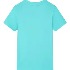 Kortærmet T-shirt til børn str. 140 akvamarinblå