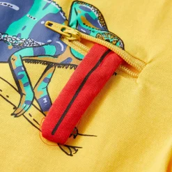 Kortærmet T-shirt til børn str. 104 lys okkergul
