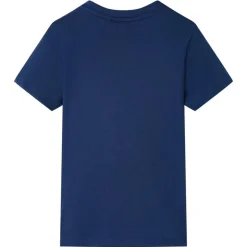 Kortærmet T-shirt til børn str. 128 mørk mørkeblå