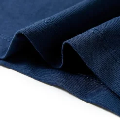 Kortærmet T-shirt til børn str. 128 mørk mørkeblå