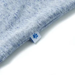 Kortærmet T-shirt til børn str. 116 blåmeleret