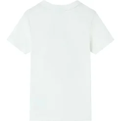 Kortærmet T-shirt til børn str. 116 ecrufarvet