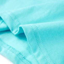 Kortærmet T-shirt til børn str. 116 akvamarinblå