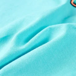 Kortærmet T-shirt til børn str. 116 akvamarinblå
