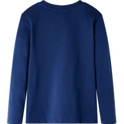 Langærmet T-shirt til børn str. 92 marineblå