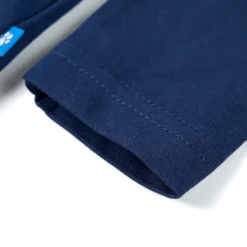 Langærmet T-shirt til børn str. 92 marineblå