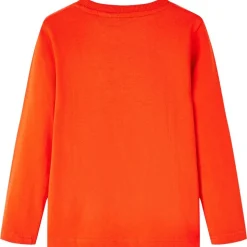 Langærmet T-shirt til børn str. 104 orange