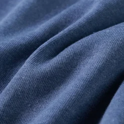 Langærmet T-shirt til børn str. 116 blåmeleret