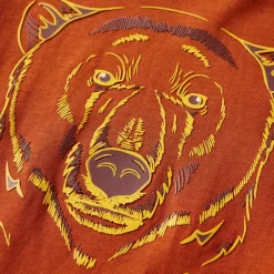 Langærmet T-shirt til børn str. 104 rustfarvet