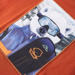 Langærmet T-shirt til børn str. 104 rustfarvet