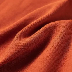 Langærmet T-shirt til børn str. 104 rustfarvet