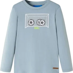 Langærmet T-shirt til børn str. 92 lyseblå