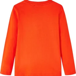 Langærmet T-shirt til børn str. 104 cm orange