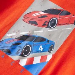 Langærmet T-shirt til børn str. 104 cm orange