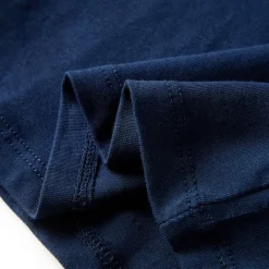 Langærmet T-shirt til børn str. 116 marineblå
