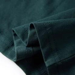 Langærmet T-shirt til børn str. 104 mørkegrøn