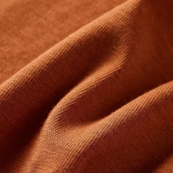 Langærmet T-shirt til børn str. 92 cognacfarvet