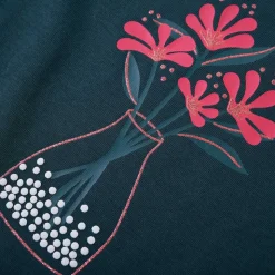 Langærmet T-shirt til børn str. 104 mørkegrøn