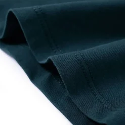 Langærmet T-shirt til børn str. 104 mørkegrøn